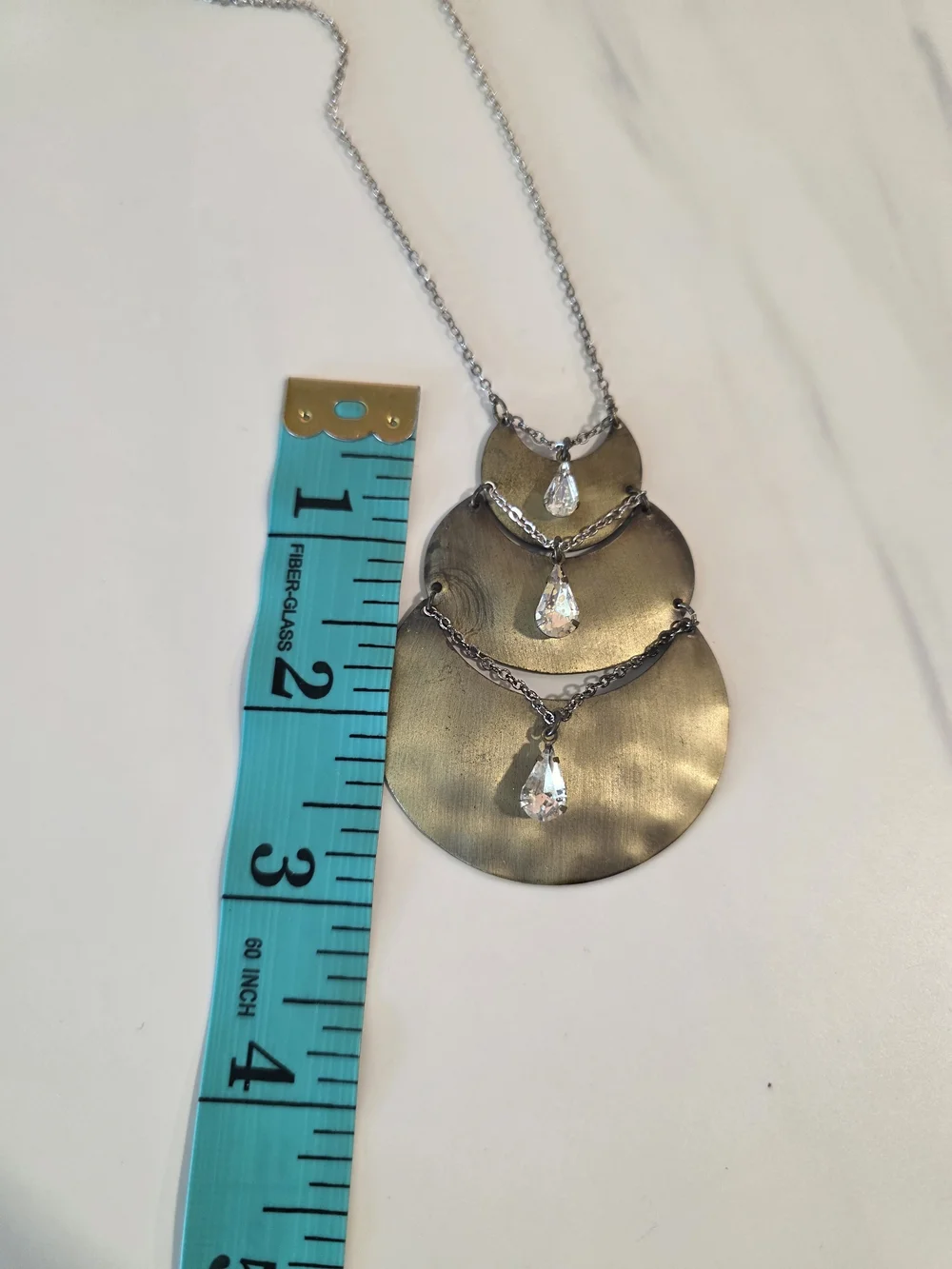 Anthropologie X Jill Schwartz Gold  Layered Crescent Pendant Necklace